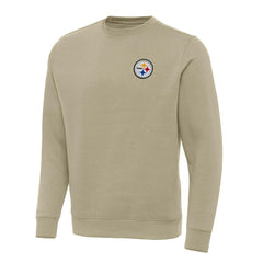 Pittsburgh Steelers Antigua Victory Pullover Sweatshirt - Khaki - NFL
