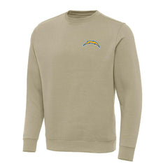 Los Angeles Chargers Antigua Victory Pullover Sweatshirt - Khaki - NFL