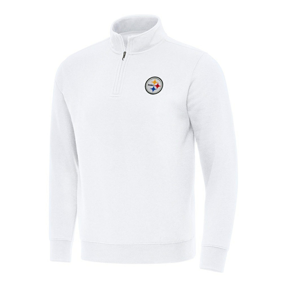 Pittsburgh Steelers Antigua Victory Quarter-Zip Pullover Top - White - NFL