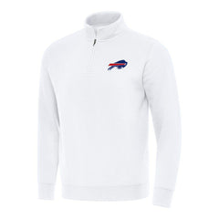 Buffalo Bills Antigua Victory Quarter-Zip Pullover Top - White - NFL