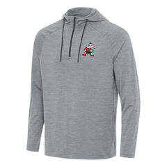 Cleveland Browns Antigua Spikes Quarter-Zip Pullover Hoodie - Heather Gray - NFL