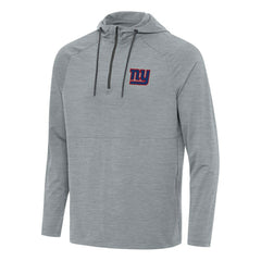 New York Giants Antigua Spikes Quarter-Zip Pullover Hoodie - Heather Gray - NFL