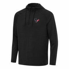 Houston Texans Antigua Spikes Quarter-Zip Pullover Hoodie - Heather Black - NFL