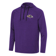 Baltimore Ravens Antigua Spikes Quarter-Zip Pullover Hoodie - Heather Purple - NFL
