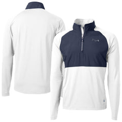Atlanta Braves Cutter & Buck Adapt Eco Hybrid Raglan DryTec Quarter-Zip Jacket Outlet