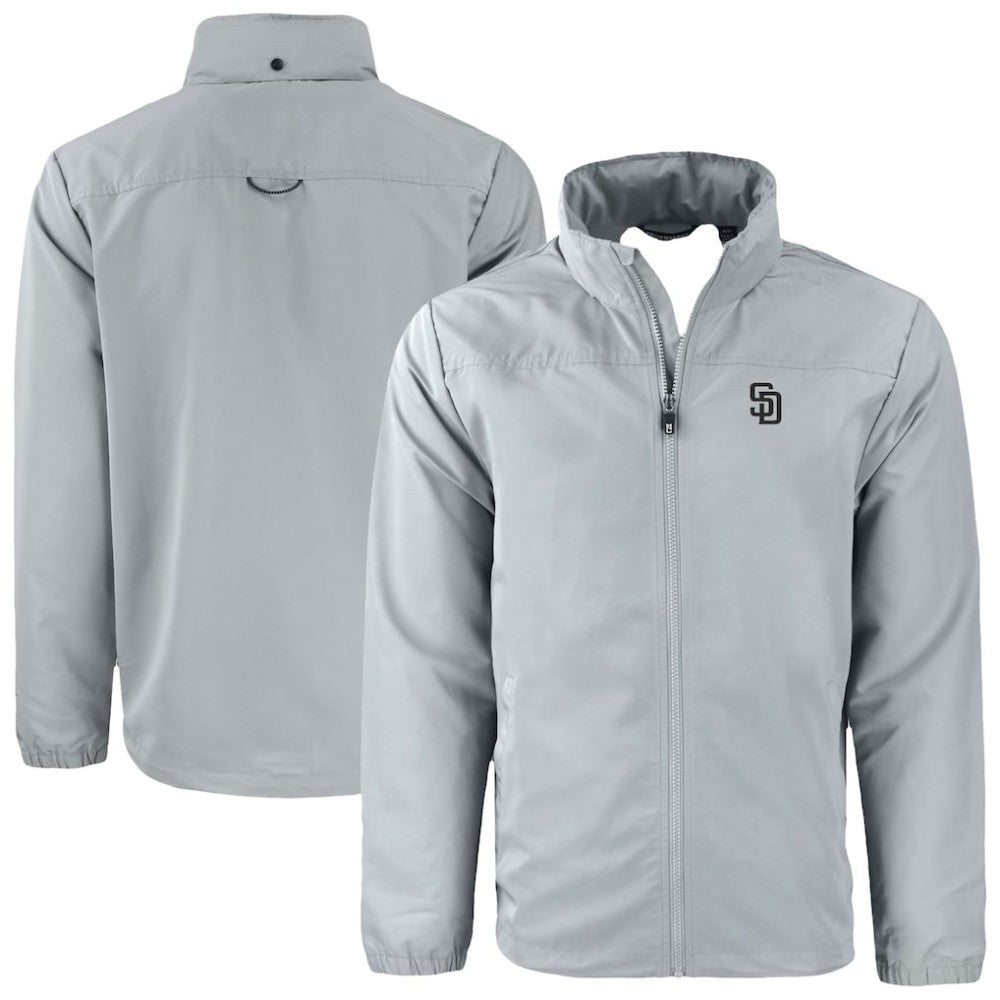 San Diego Padres Cutter & Buck Charter Eco Recycled Full-Zip Hoodie Jacket Outlet