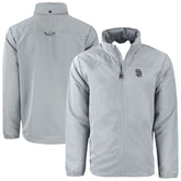 San Diego Padres Cutter & Buck Charter Eco Recycled Full-Zip Hoodie Jacket Outlet