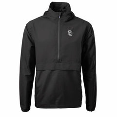 San Diego Padres Cutter & Buck Charter Eco Recycled Anorak Half-Zip Hoodie Jacket Outlet