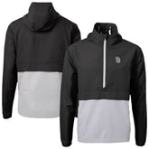 San Diego Padres Cutter & Buck Charter Eco Recycled Anorak Half-Zip Hoodie Jacket Online