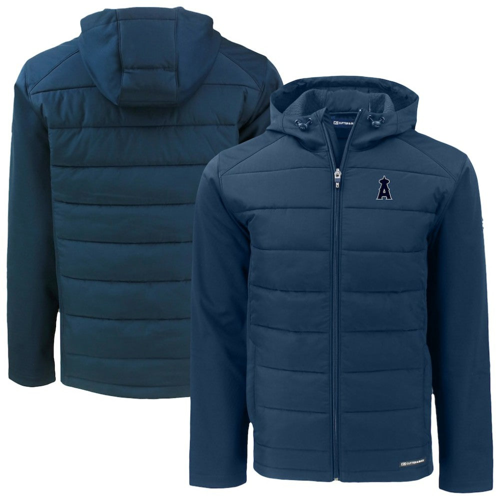 Los Angeles Angels Cutter & Buck Evoke Hybrid Eco Softshell Recycled Full-Zip Hooded Jacket Online