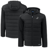 Los Angeles Dodgers Cutter & Buck Evoke Hybrid Eco Softshell Recycled Full-Zip Hooded Jacket for sale