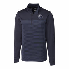 New York Mets Cutter & Buck Traverse Eco Stripe Tri-Blend DryTec Quarter-Zip Jacket for sale