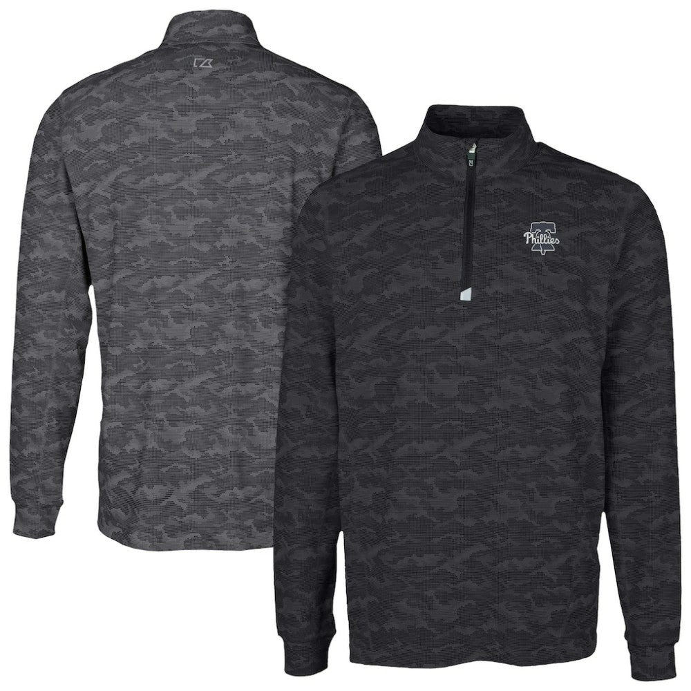 Philadelphia Phillies Cutter & Buck Traverse Eco Camo Tri-Blend DryTec Quarter-Zip Top Near Me