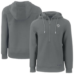 New York Yankees Cutter & Buck Roam Eco Recycled Tri-Blend Half-Zip Hoodie for sale