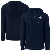 Milwaukee Brewers Cutter & Buck Roam Eco Recycled Tri-Blend Half-Zip Hoodie for sale