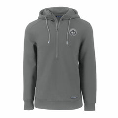 New York Mets Cutter & Buck Roam Eco Recycled Tri-Blend Half-Zip Hoodie Sale