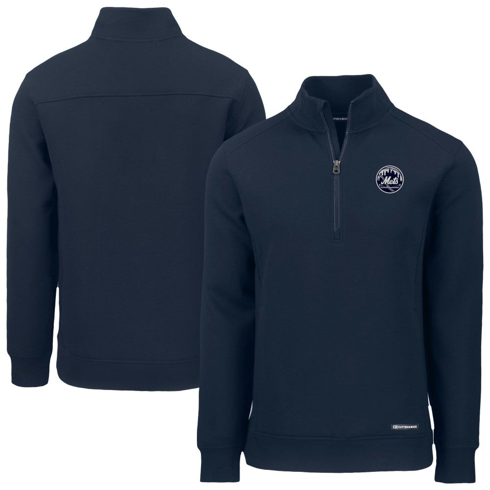 New York Mets Cutter & Buck Roam Eco Quarter-Zip Jacket Discount