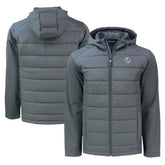New York Yankees Cutter & Buck Big & Tall Evoke Hybrid Eco Softshell Recycled Full-Zip Hooded PrimaLoft Jacket Discount