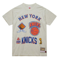 Mitchell & Ness New York Knicks Hardwood Classics Legacy Defined Retro Championship T-Shirt Oatmeal