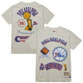 Mitchell & Ness Philadelphia 76ers Hardwood Classics Legacy Defined Retro Championship T-Shirt Oatmeal