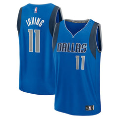Fanatics Kyrie Irving Dallas Mavericks Fast Break Replica Player Jersey Icon Editi- Blue
