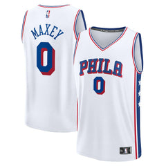 Fanatics Tyrese Maxey Philadelphia 76ers Youth Fast Break Replica Player Jersey Association Edition White