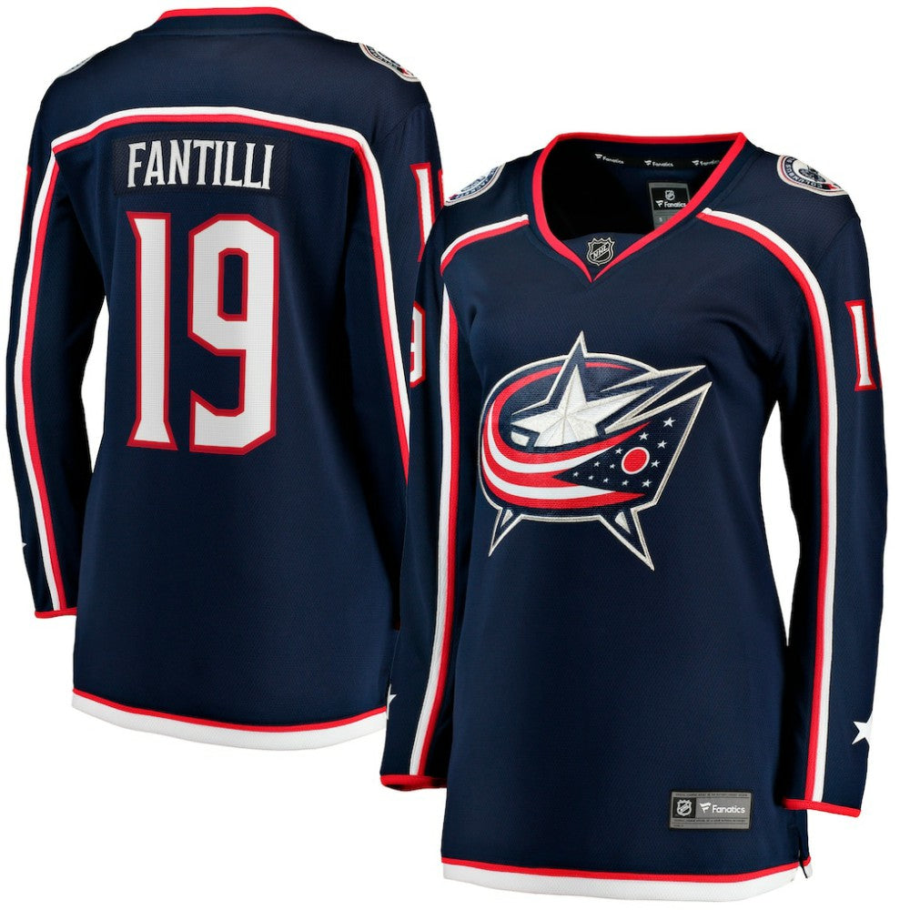 Adam Fantilli Columbus Blue Jackets Fanatics Women's Home Premier Breakaway Player Jersey Breakaway Jersey - Navy | Fanatics Lifestyle