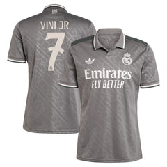 Adidas - Vini Jr. Real Madrid Originals 2024/25 Third Replica Player Jersey - Charcoal