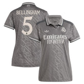 Adidas - Jude Bellingham Real Madrid Originals Women's 2024/25 Third Replica Player Jersey - Charcoal