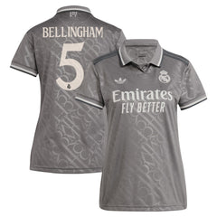 Adidas - Jude Bellingham Real Madrid Originals Women's 2024/25 Third Replica Player Jersey - Charcoal
