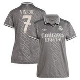 Adidas - Vini Jr. Real Madrid Originals Women's 2024/25 Third Replica Player Jersey - Charcoal