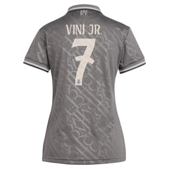 Adidas - Vini Jr. Real Madrid Originals Women's 2024/25 Third Replica Player Jersey - Charcoal