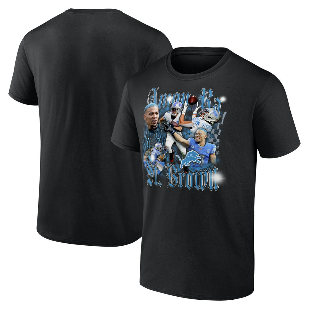 Amon-Ra St. Brown Detroit Lions Notorious Player Graphic T-Shirt - Black - Fanatics
