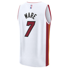 Fanatics Kel'el Ware Miami Heat Youth Fast Break Replica Player Jersey Association White Edition
