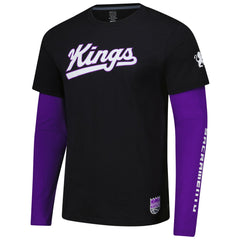 Sacramento Kings Stadium Essentials Unisex Spectator 2fer Long Sleeve T-Shirt Black