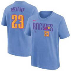Kris Bryant Colorado Rockies Nike Youth Fuse City Connect Name & Number T-Shirt Sale