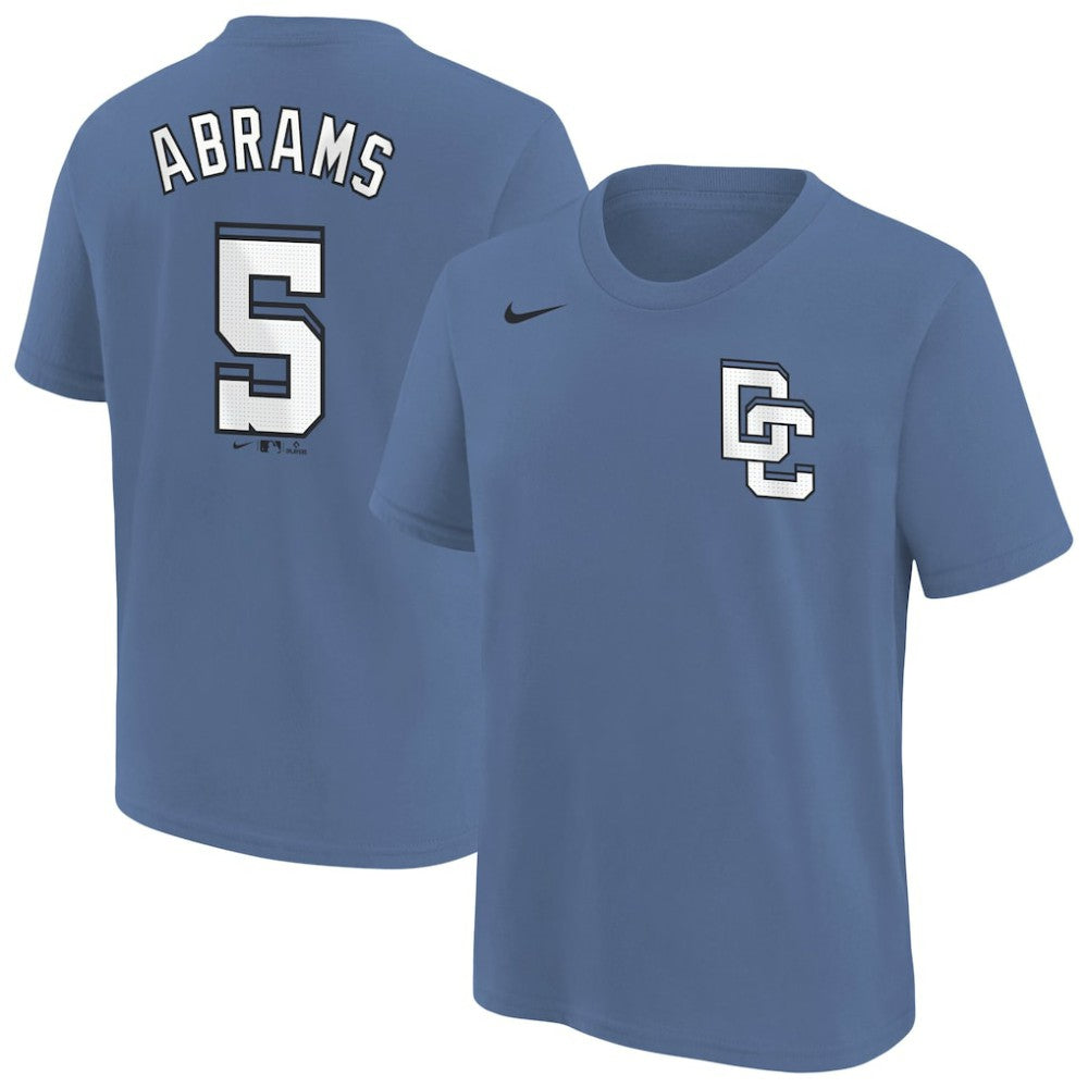 CJ Abrams Washington Nationals Nike Youth Fuse City Connect Name & Number T-Shirt for sale