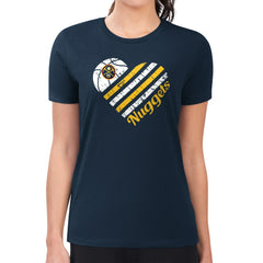 Denver Nuggets G-III 4Her by Carl Banks Women's Super-Slim Fit Lightweight Heart Team T-Shirt Navy