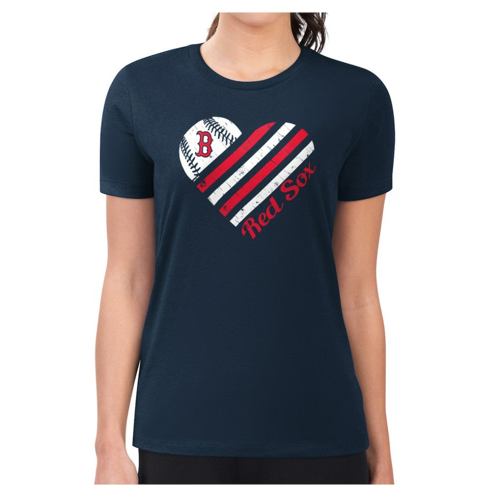 Boston Red Sox G-III 4Her by Carl Banks Women's Super-Slim Fit Lightweight Heart Graphic T-Shirt Near Me