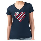 Boston Red Sox G-III 4Her by Carl Banks Women's Super-Slim Fit Lightweight Heart V-Neck T-Shirt Near Me