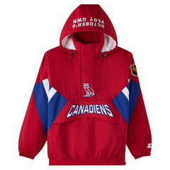 Montreal Canadiens OVO x Starter Half-Zip Hooded Jacket - Red | NHL sale