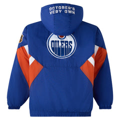 Edmonton Oilers OVO x Starter Half-Zip Hooded Jacket - Royal | NHL discount