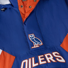Edmonton Oilers OVO x Starter Half-Zip Hooded Jacket - Royal | NHL discount
