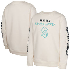 Seattle Kraken Youth Star Power Pullover Sweatshirt - Cream | NHL Lifestyle