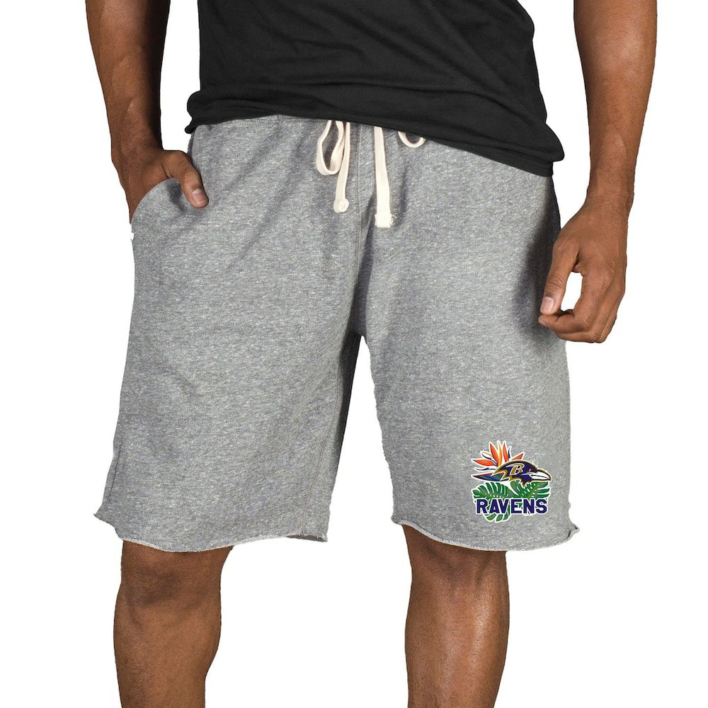 Baltimore Ravens Concepts Sport Mainstream Tri-Blend Shorts - Gray - NFL