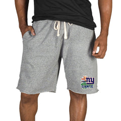 New York Giants Concepts Sport Mainstream Tri-Blend Shorts - Gray - NFL