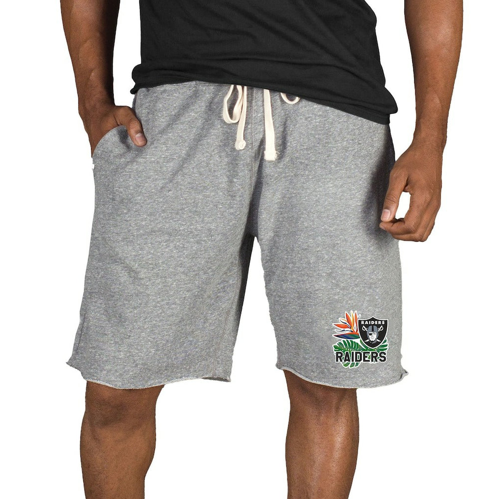 Las Vegas Raiders Concepts Sport Mainstream Tri-Blend Shorts - Gray - NFL