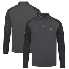 Chicago Blackhawks Levelwear Aztec Insignia Core Quarter-Zip Pullover Top - Charcoal | NHL Lifestyle