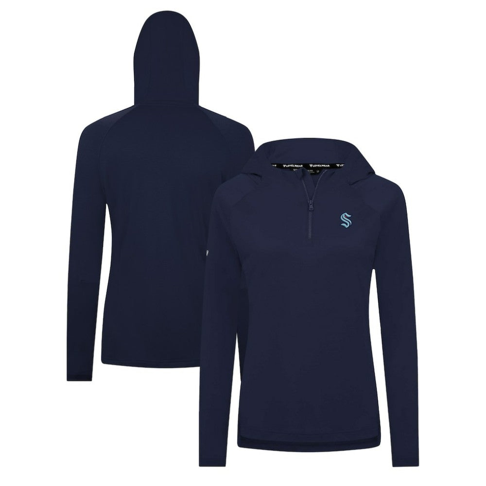 Seattle Kraken Levelwear Women's Raven Insignia Core Quarter-Zip Jacket - Deep Sea Blue | NHL online