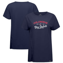 Columbus Blue Jackets Levelwear Women's Influx Ice Wall T-Shirt - Navy | NHL Clearance